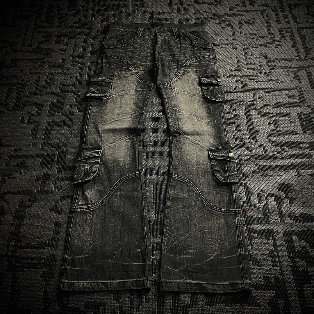 Lowbox Multi Pocket Flared Jeans