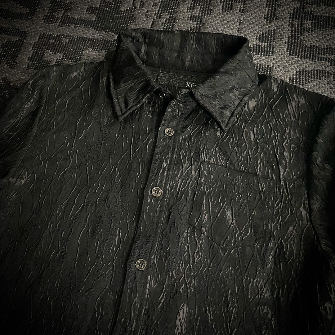 Xfrm Metallic Knit Fabric Shirt