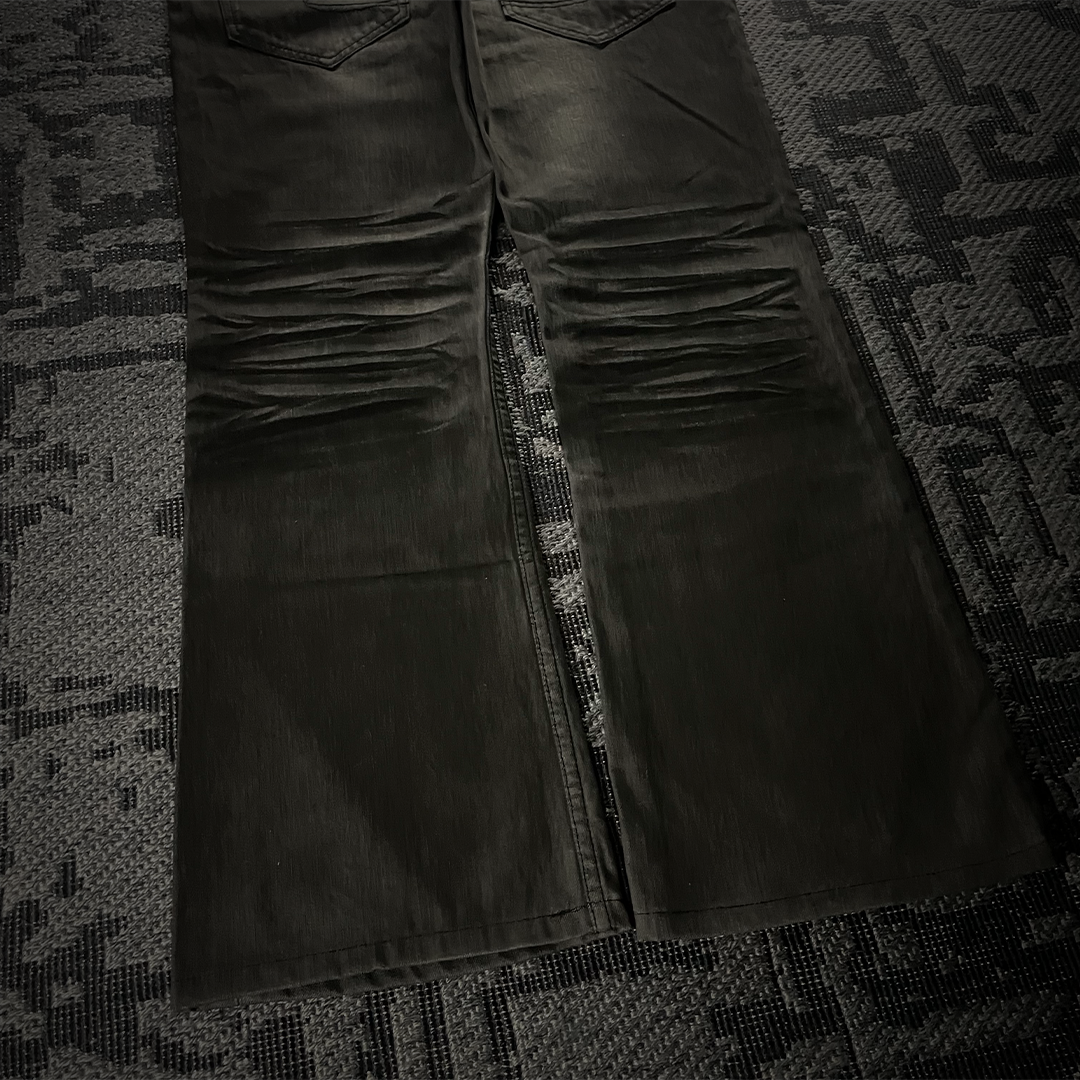 Semantic Design Mud Wash Snake Skin Flare Jeans