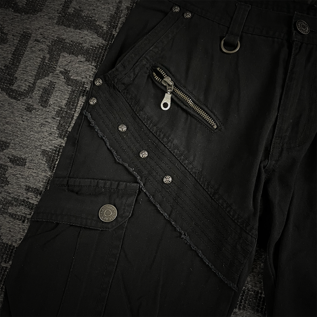 In The Attic Distressed Cargo Studded Pants