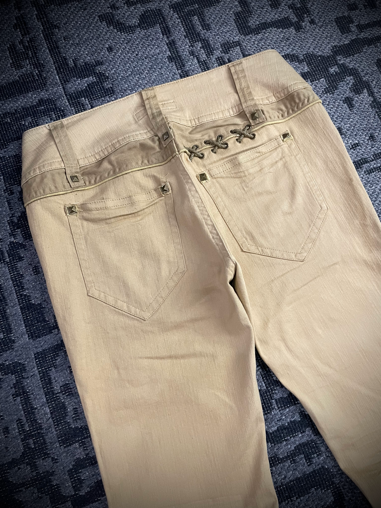 Cook Jeans Studded Lace Up Back Jeans