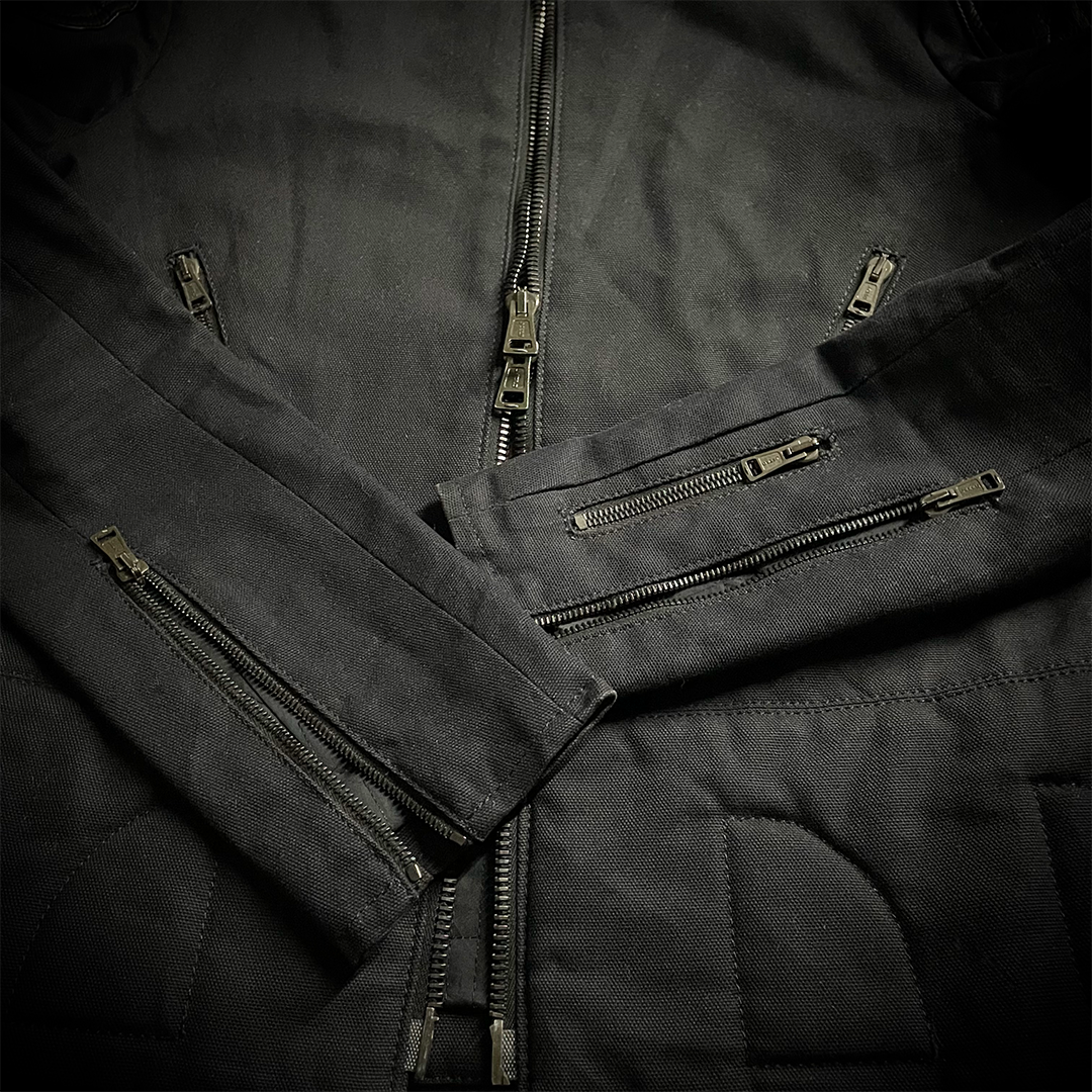 AKM Hybrid Calf Leather Biker Jacket