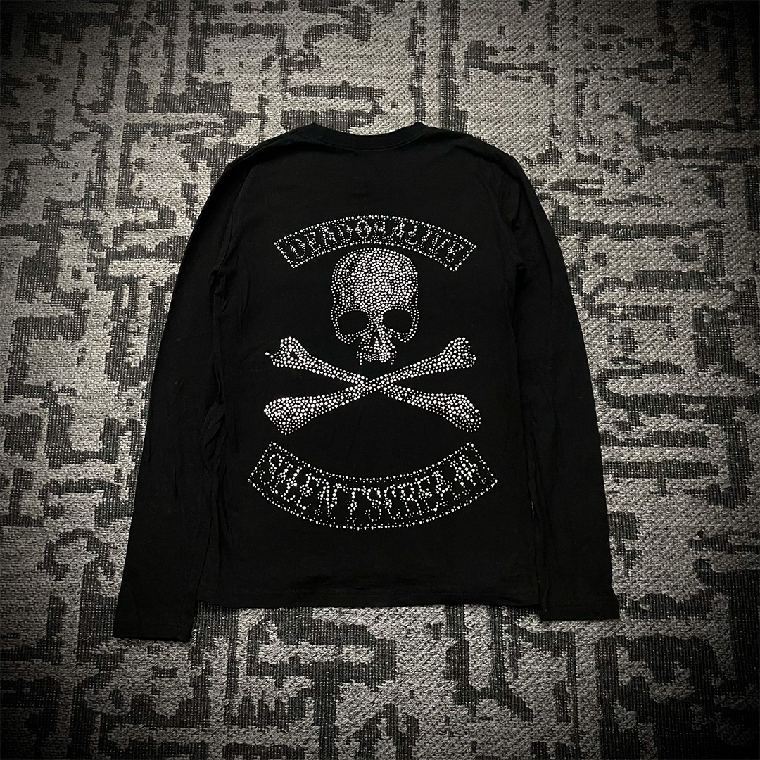 Roen by Hiromu Takahara, Studs shine Skull-Bone long sleeve shirt