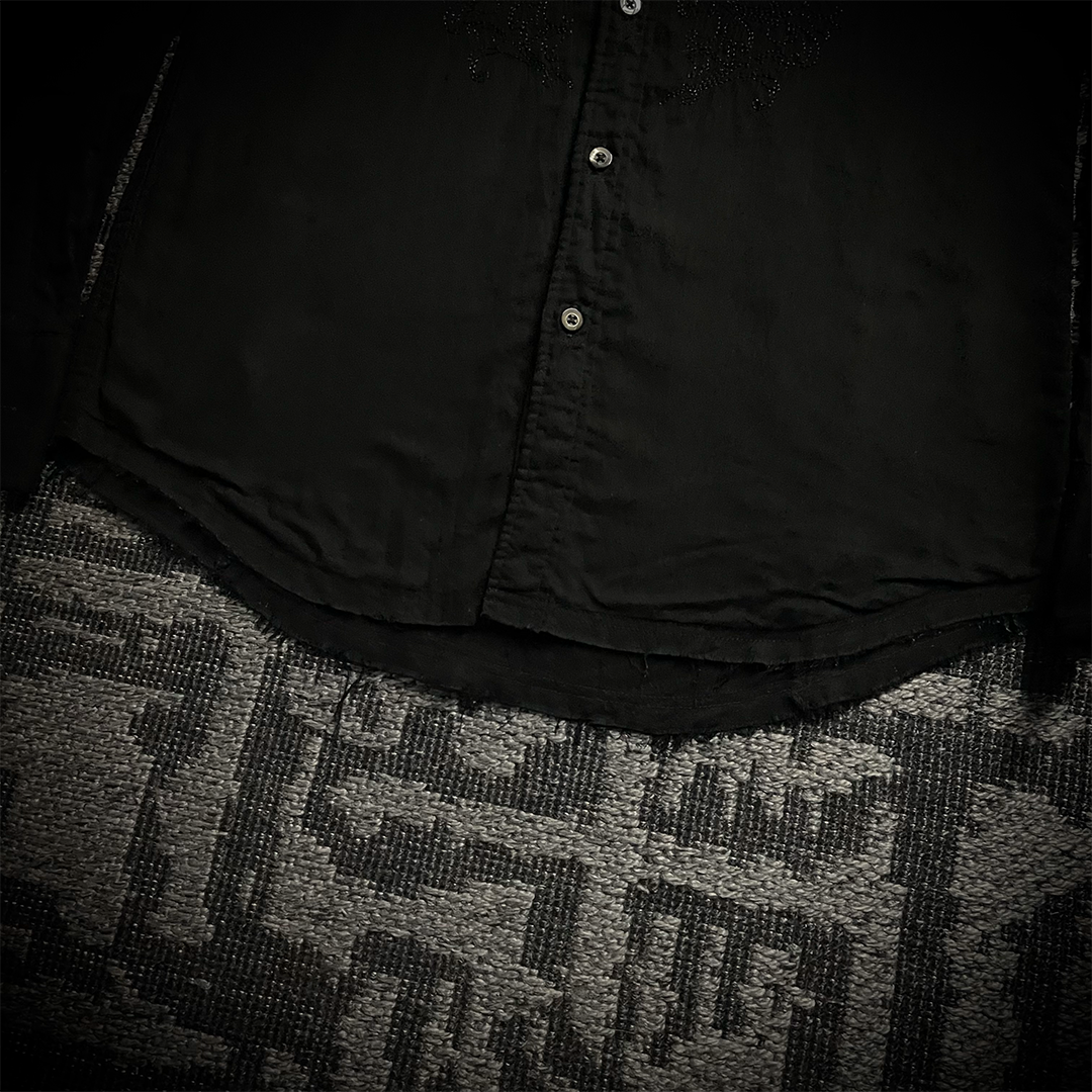 5351 Pour Les Hommes Embroidery Tribal Long Sleeve Shirt