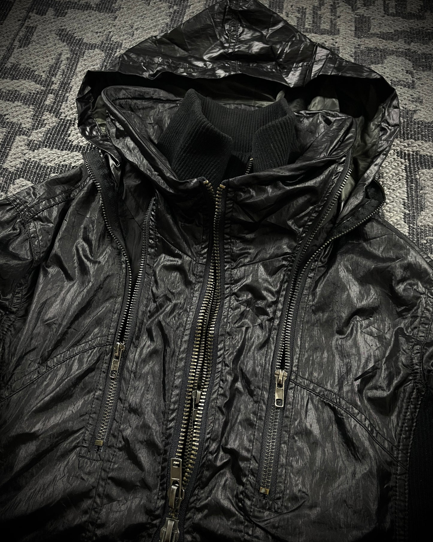 LA GATE Leopard Layered Hidden Hood