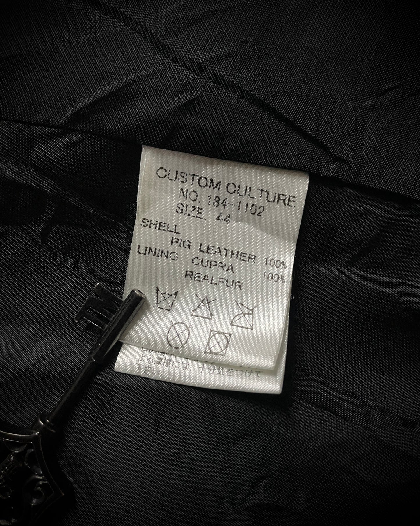 CUSTOM CULTURE Real Fur Multi-Pocket Leather Jacket