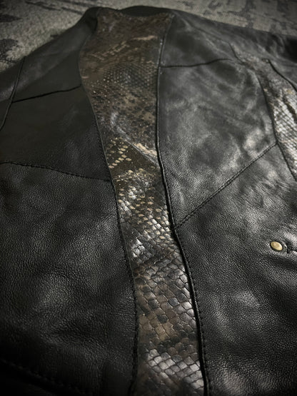 (For offer)Tornado Mart Python Sheep&Goat Leather Tote Bag