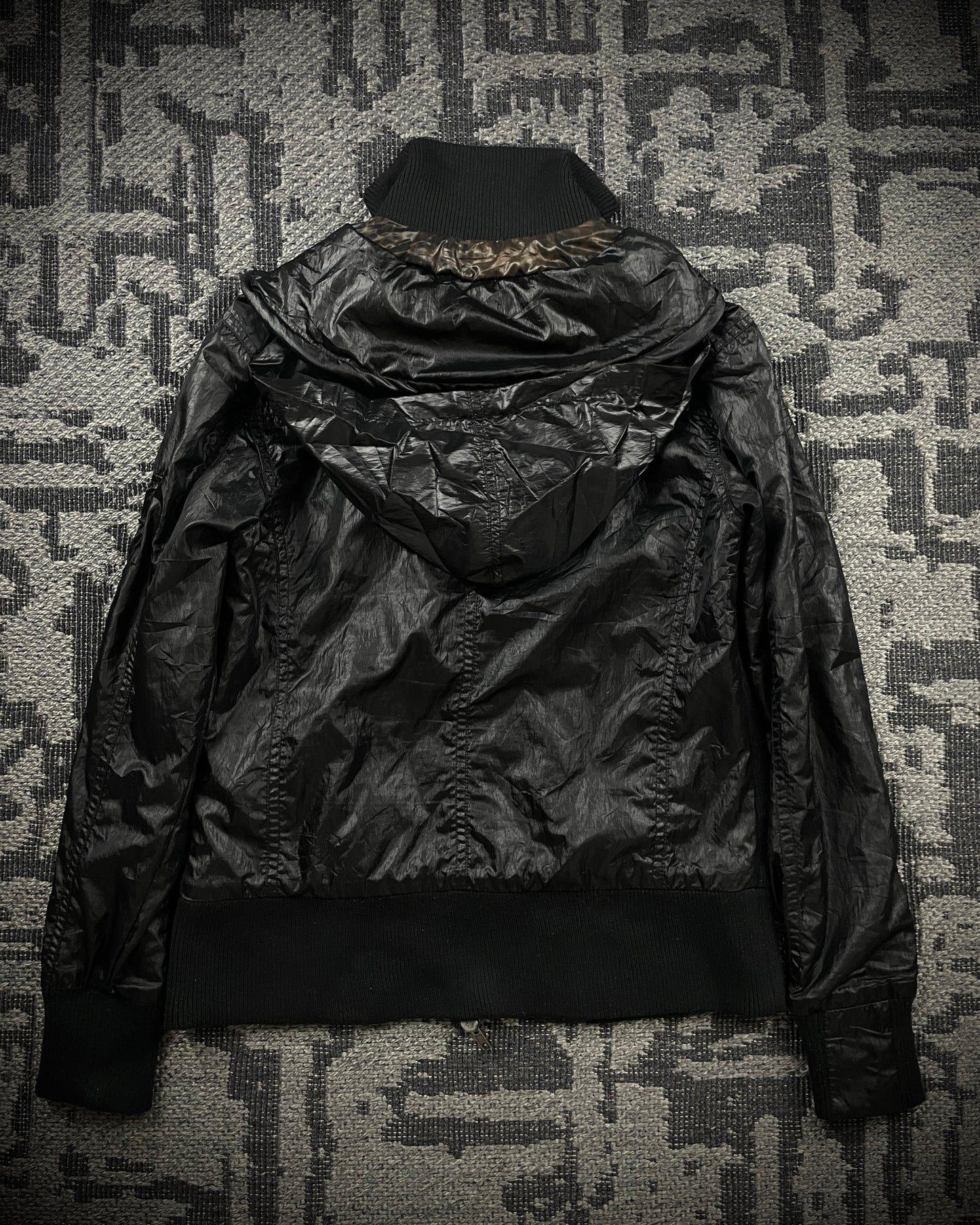 LA GATE Leopard Layered Hidden Hood