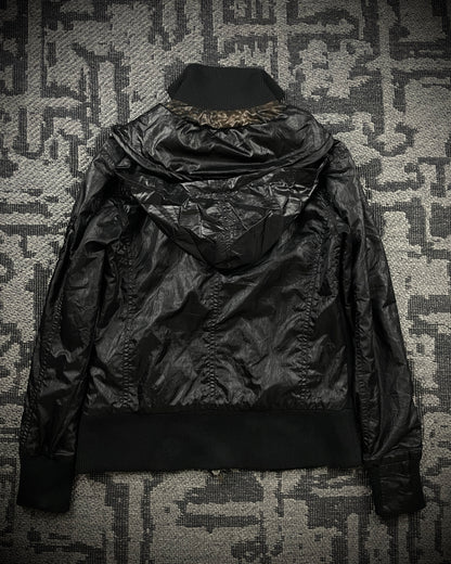 LA GATE Leopard Layered Hidden Hood