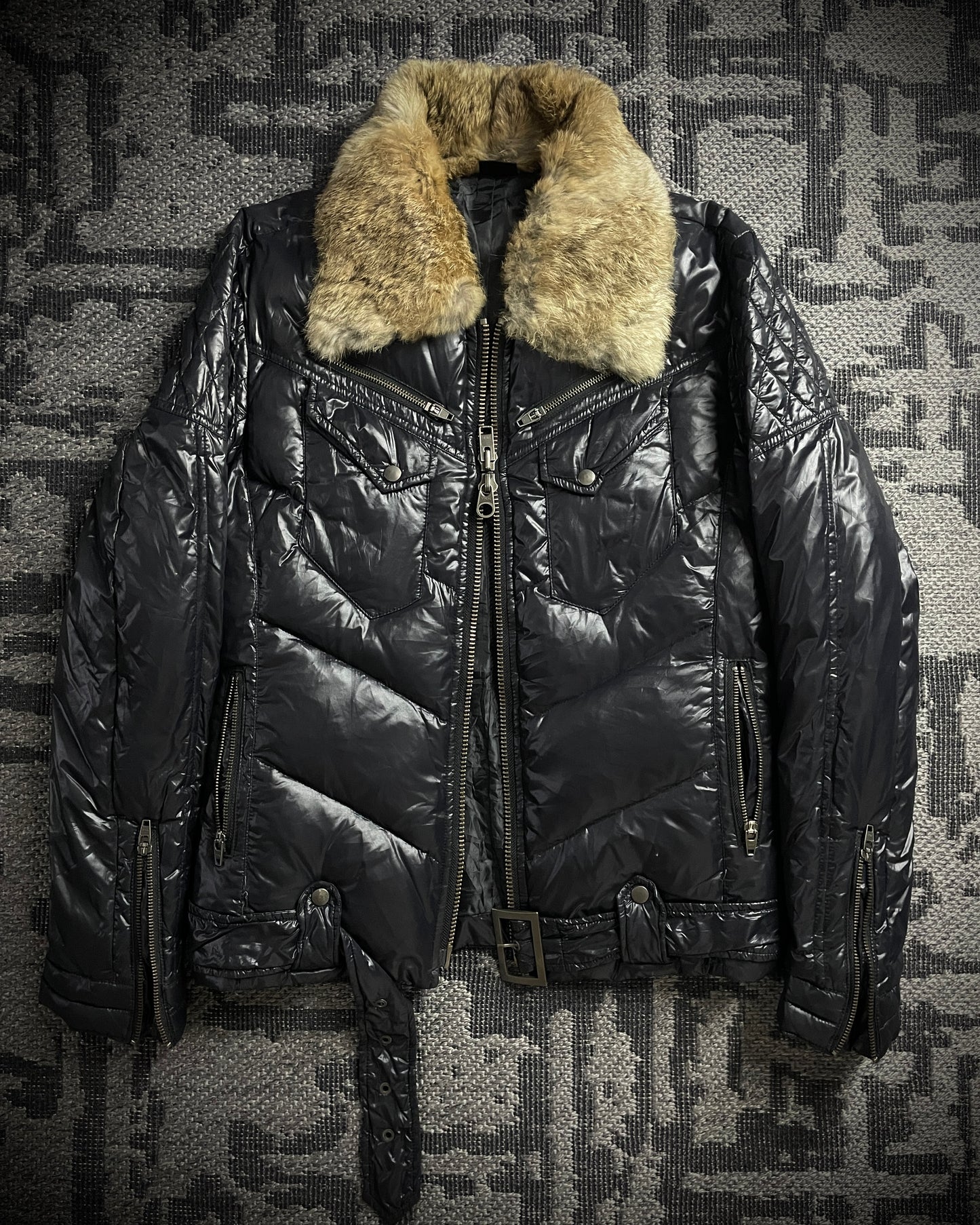 Jackrose Rabbit Fur Down Puffer Jacket