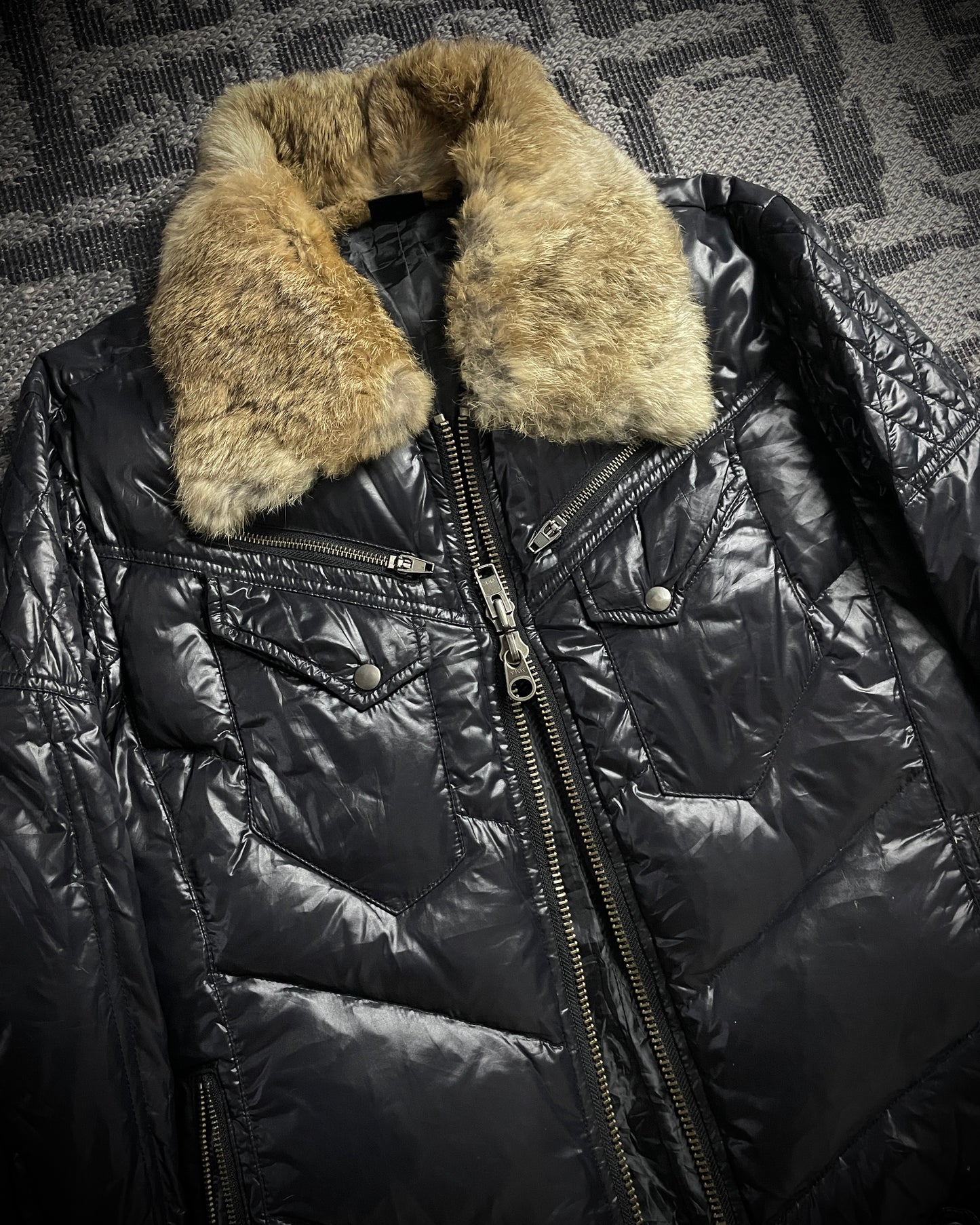 Jackrose Rabbit Fur Down Puffer Jacket