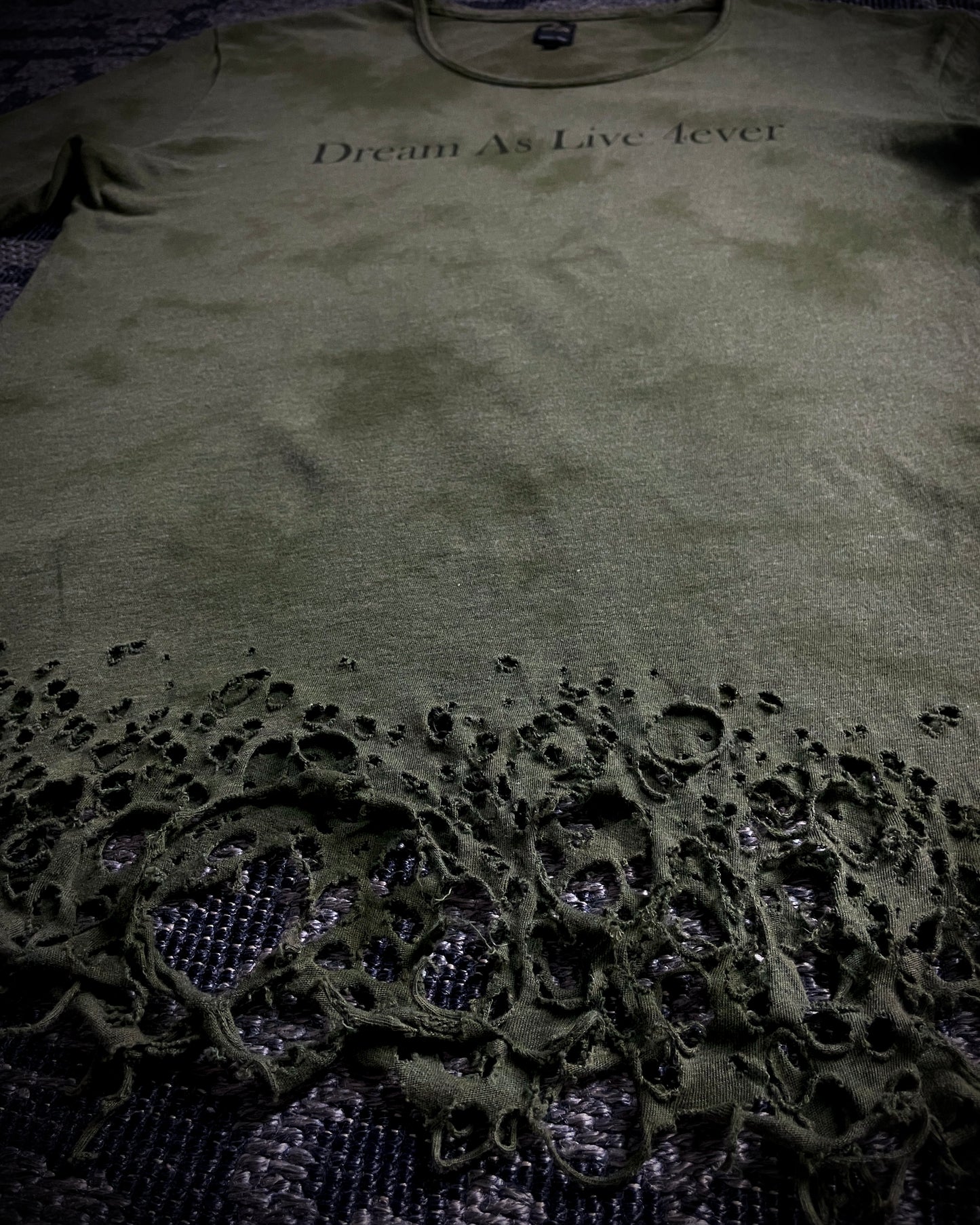 Semantic Design “Dream as live 4ever” Distressed T-shirt