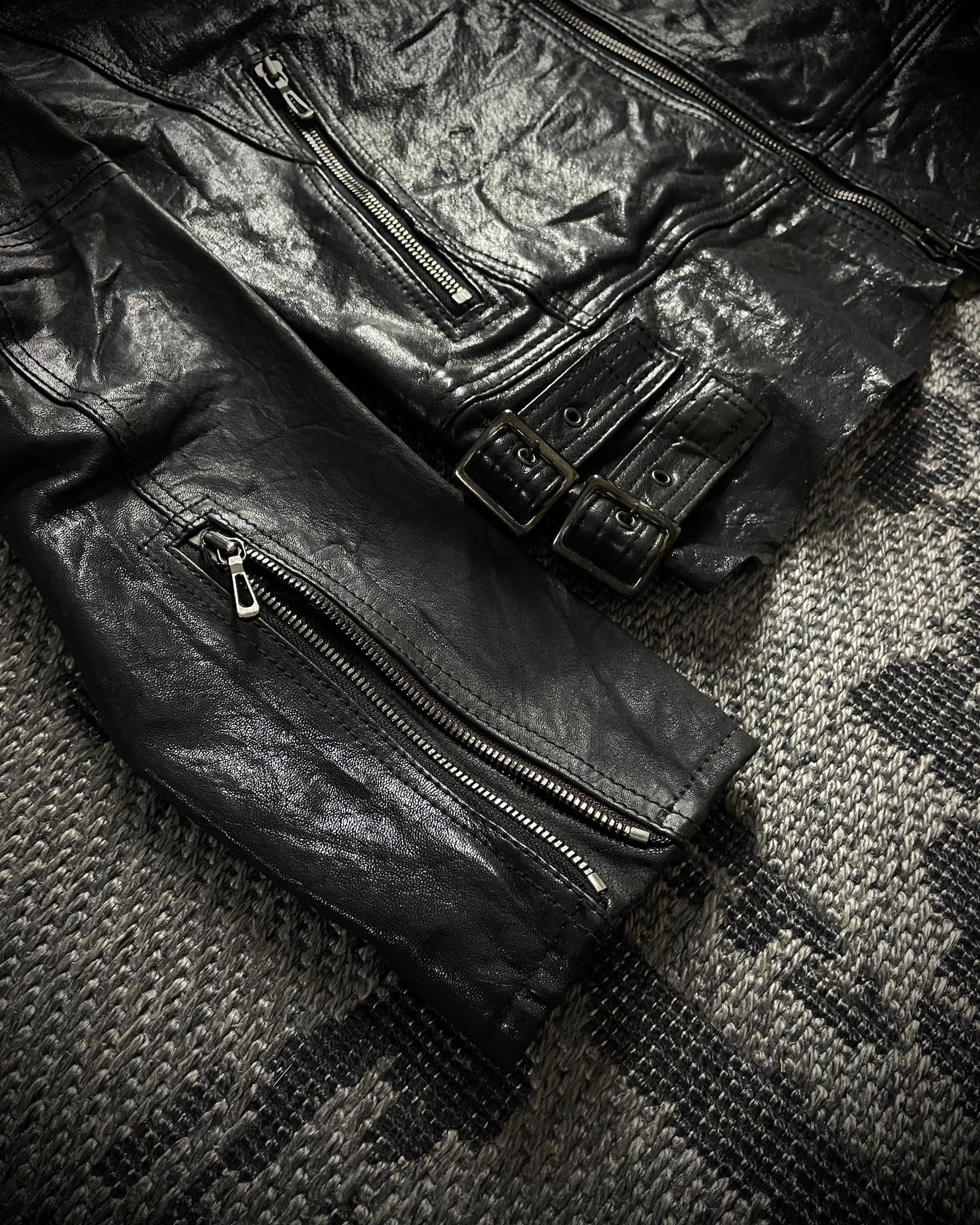 Tete Homme Sheep Skin Rabbit Fur Rider Jacket