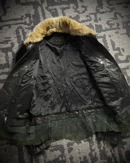 Tete Homme Sheep Skin Rabbit Fur Rider Jacket