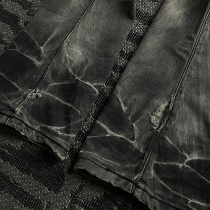 Buffalo Bobs Claw Mark J-cut Black Flared Jeans Size2