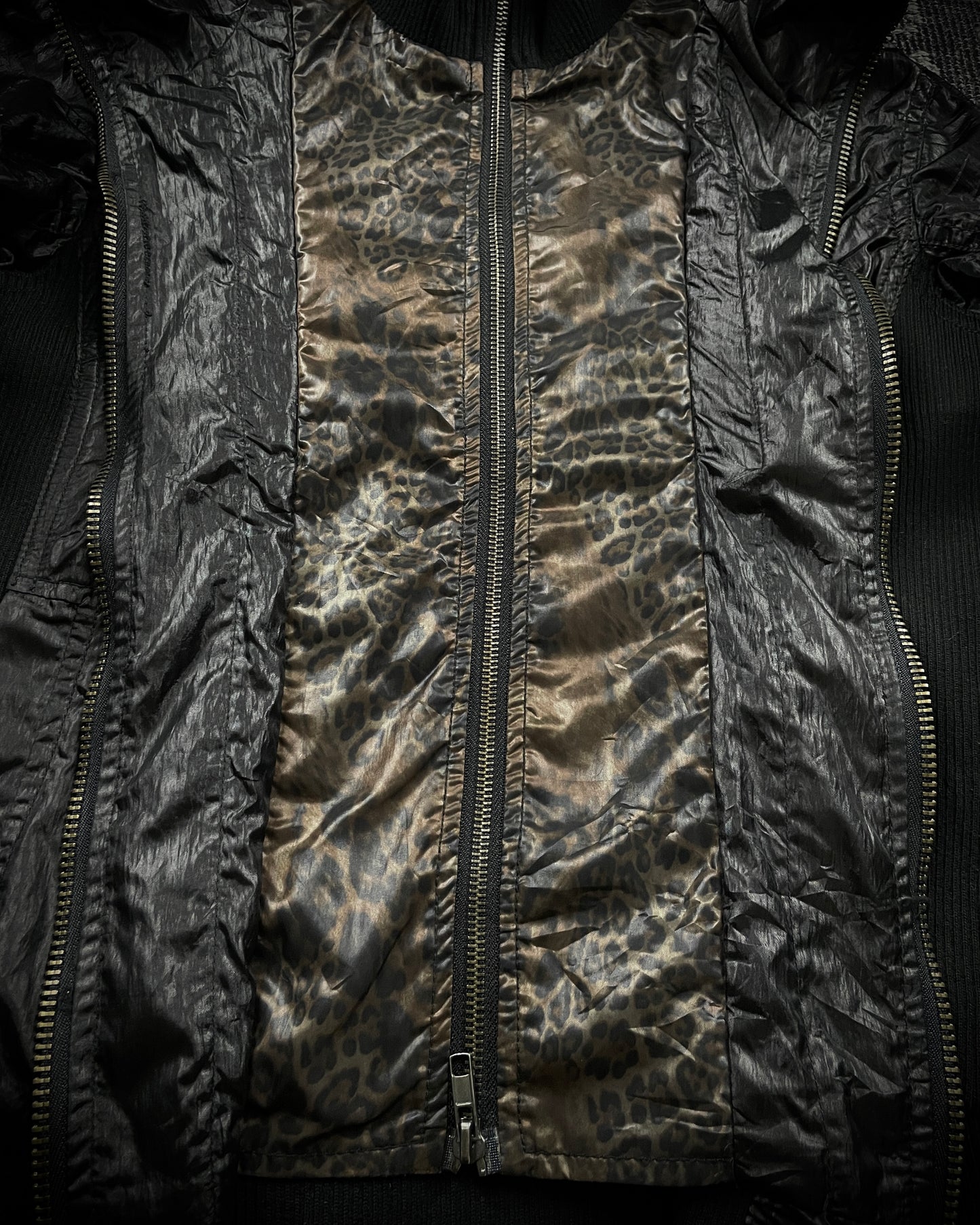 LA GATE Leopard Layered Hidden Hood