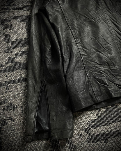 CUSTOM CULTURE Real Fur Multi-Pocket Leather Jacket