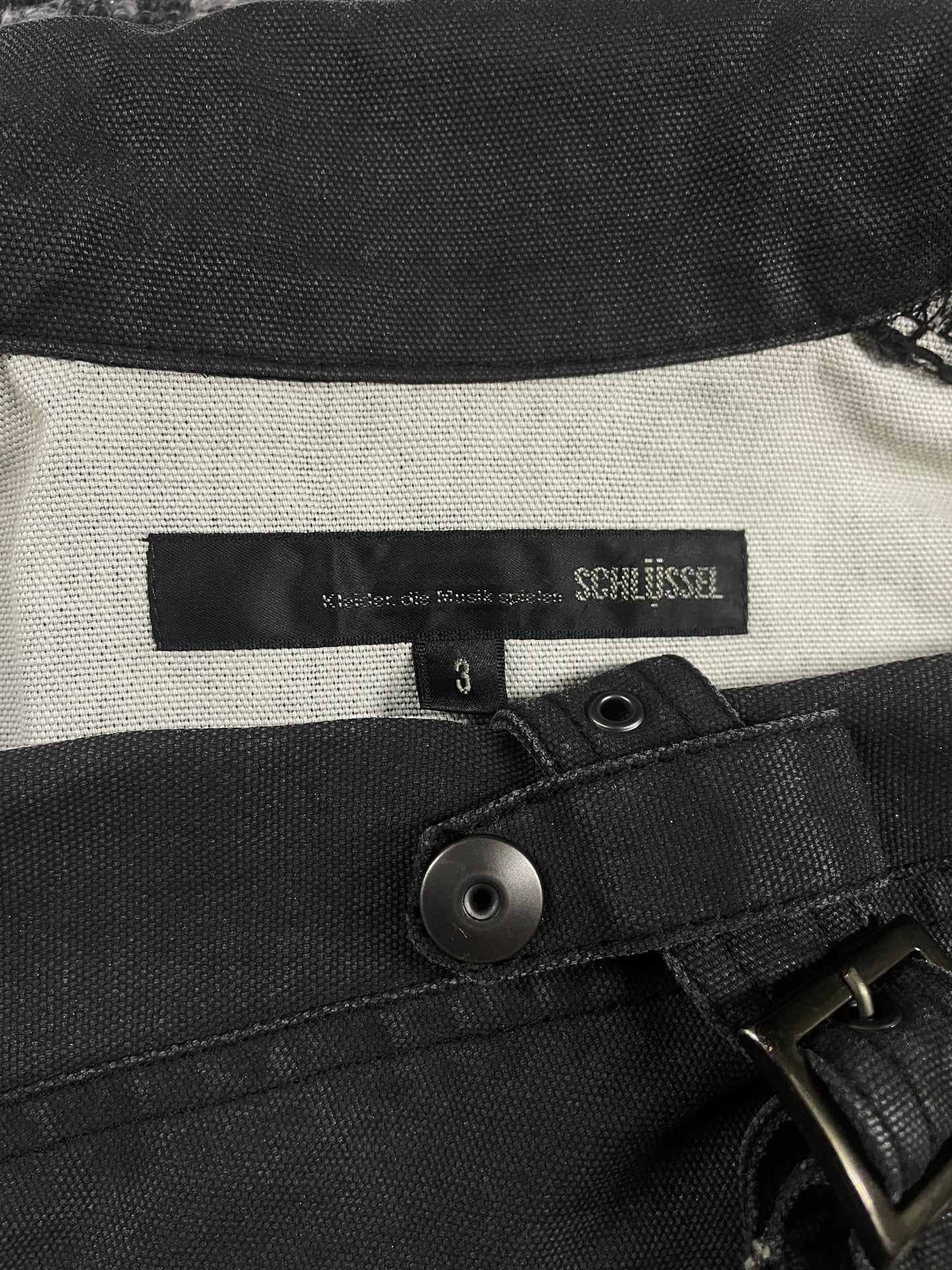 Schlüssel Back Lace Up Rider Faded Canvas Jacket