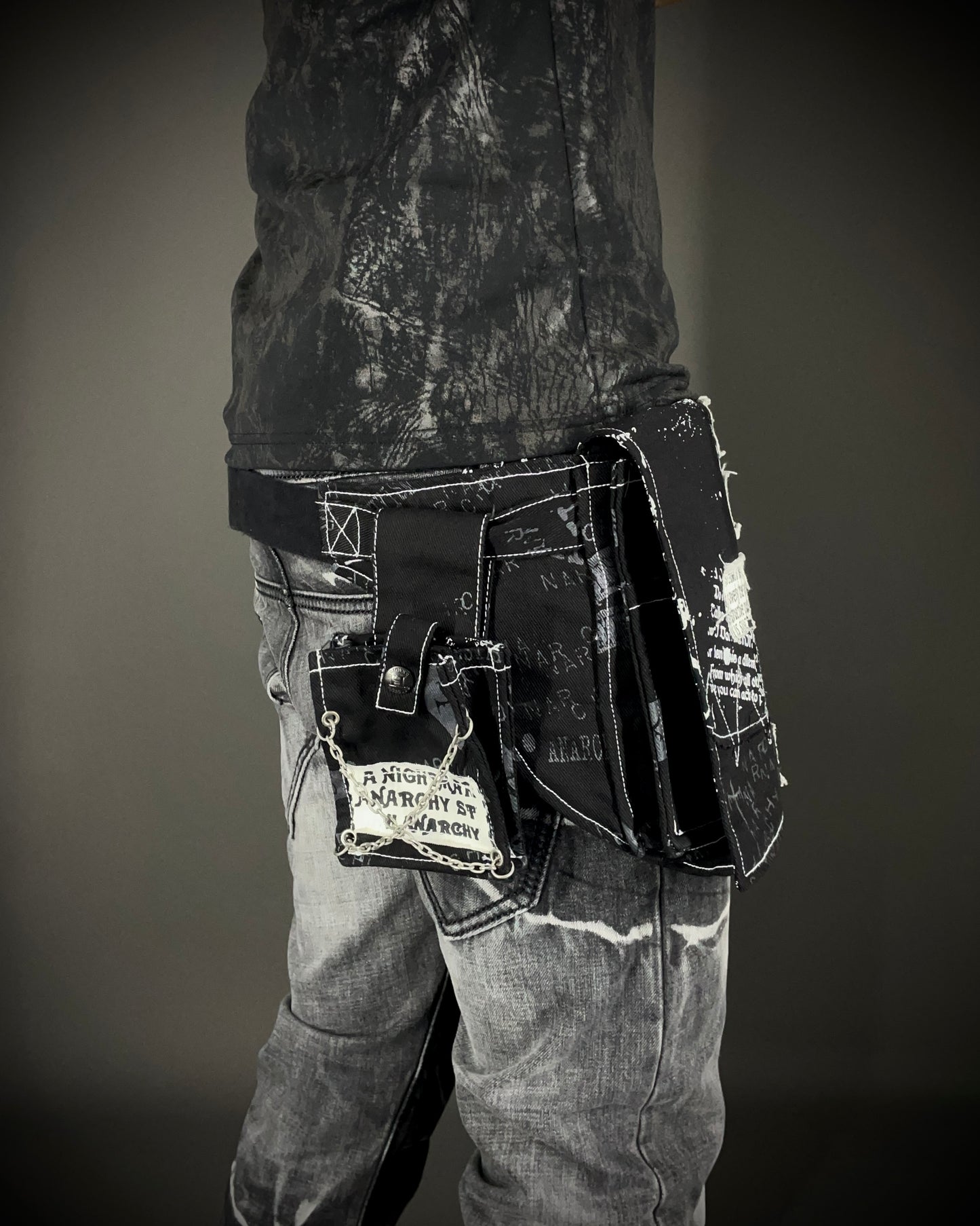 H.Naoto H.Anarchyism for PLUS Gothic Punk Belt Bag