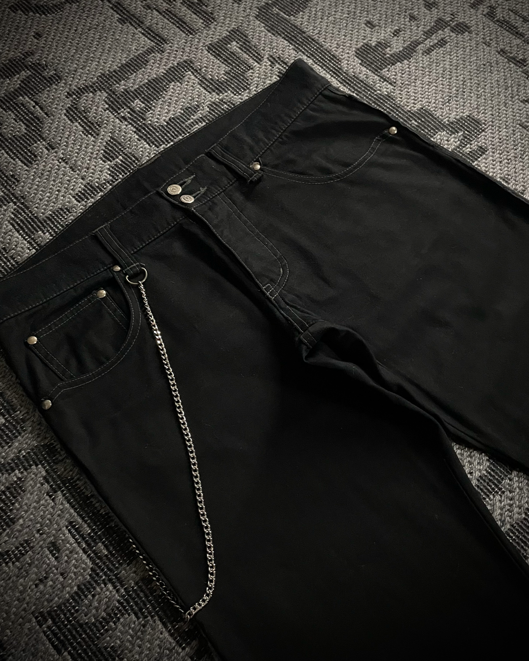 Tornado Mart Chain Black Flared Pants – dirtylabarchive