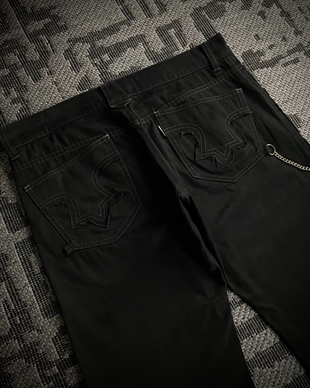 Tornado Mart Chain Black Flared Pants – dirtylabarchive