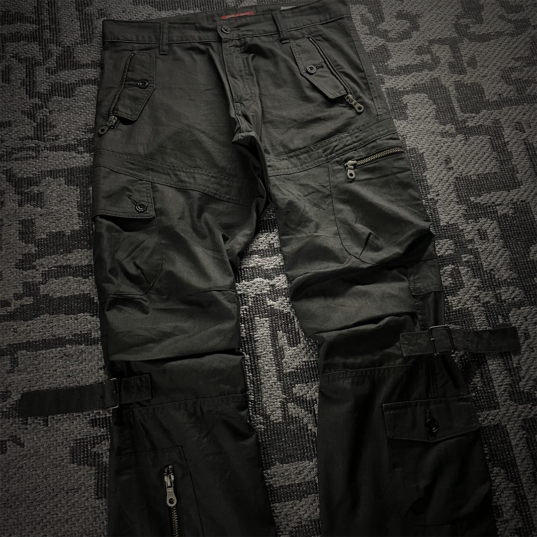 Semantic Design Multi Pocket Bondage Cargo Pants