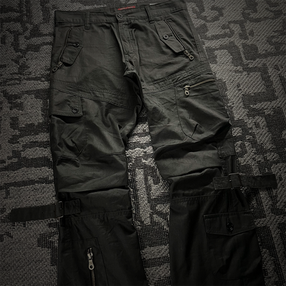 Semantic Design Multi Pocket Bondage Cargo Pants