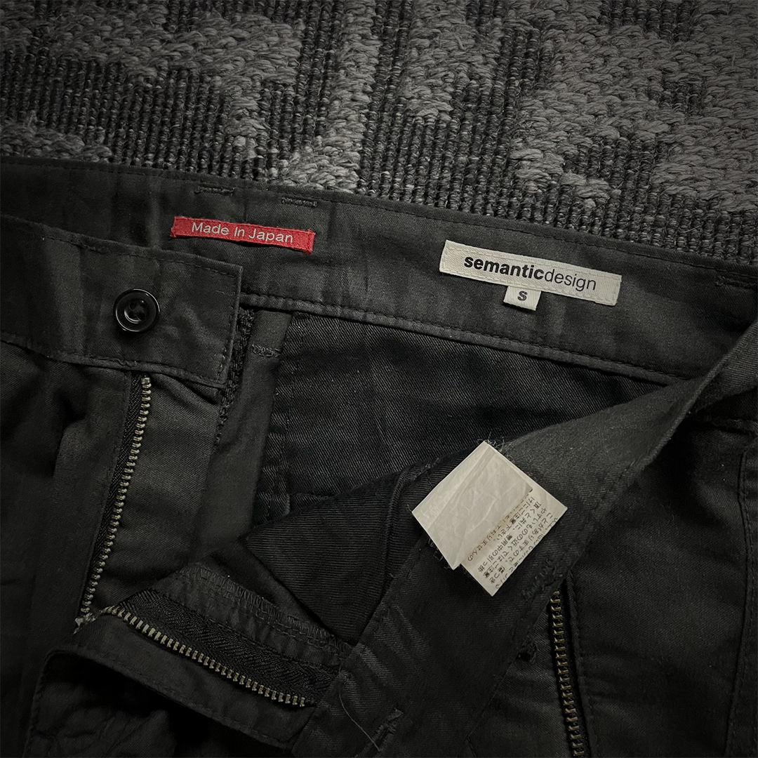 Semantic Design Multi Pocket Bondage Cargo Pants