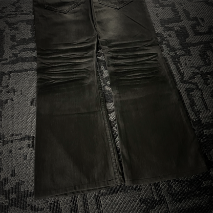 Semantic Design Mud Wash Snake Skin Flare Jeans