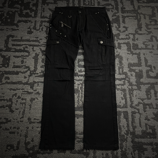 In The Attic Distressed Cargo Studded  Pants