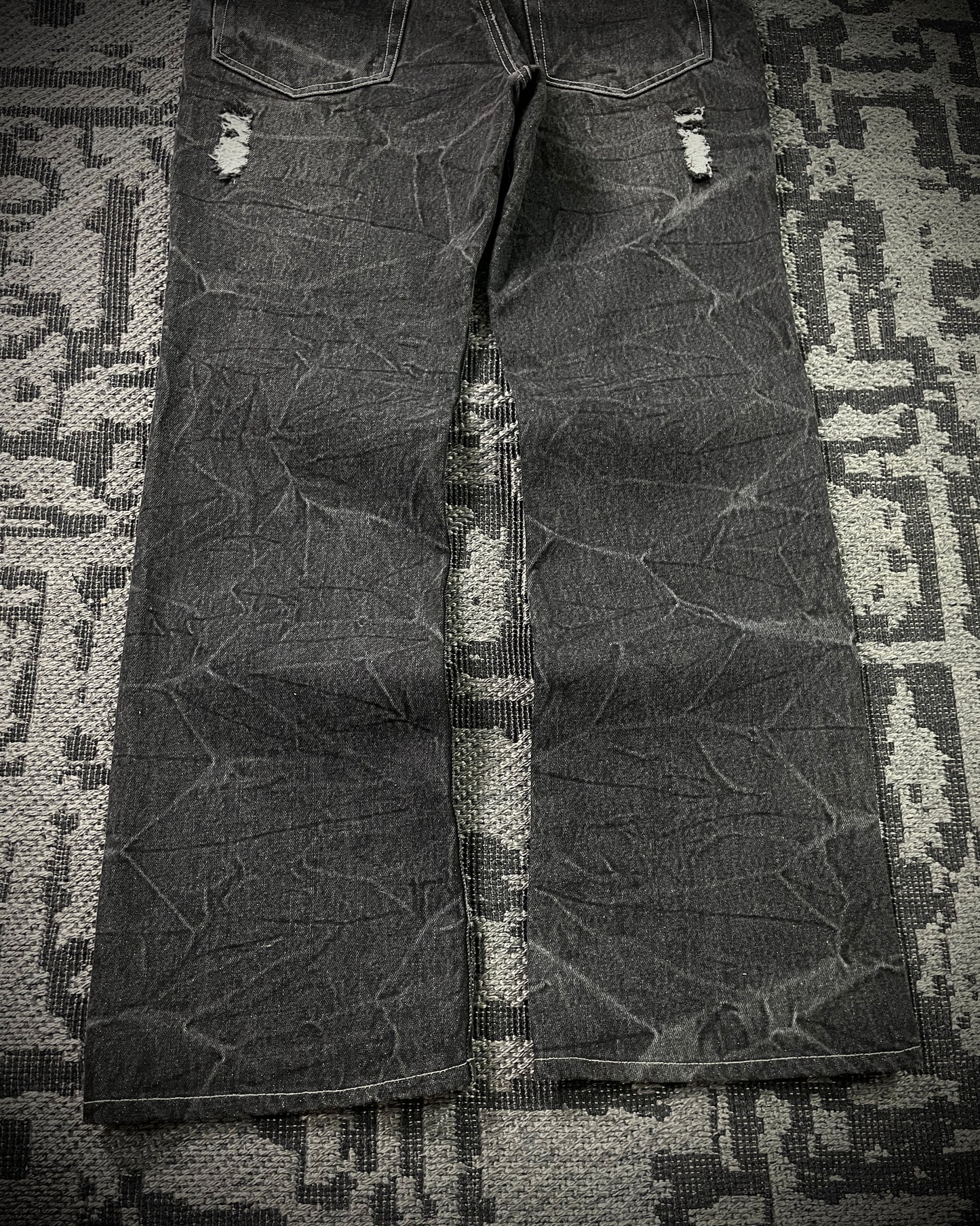 Bernnings Sho Silver Stitch Multi-zip Distressed Poem Bootcut Jeans