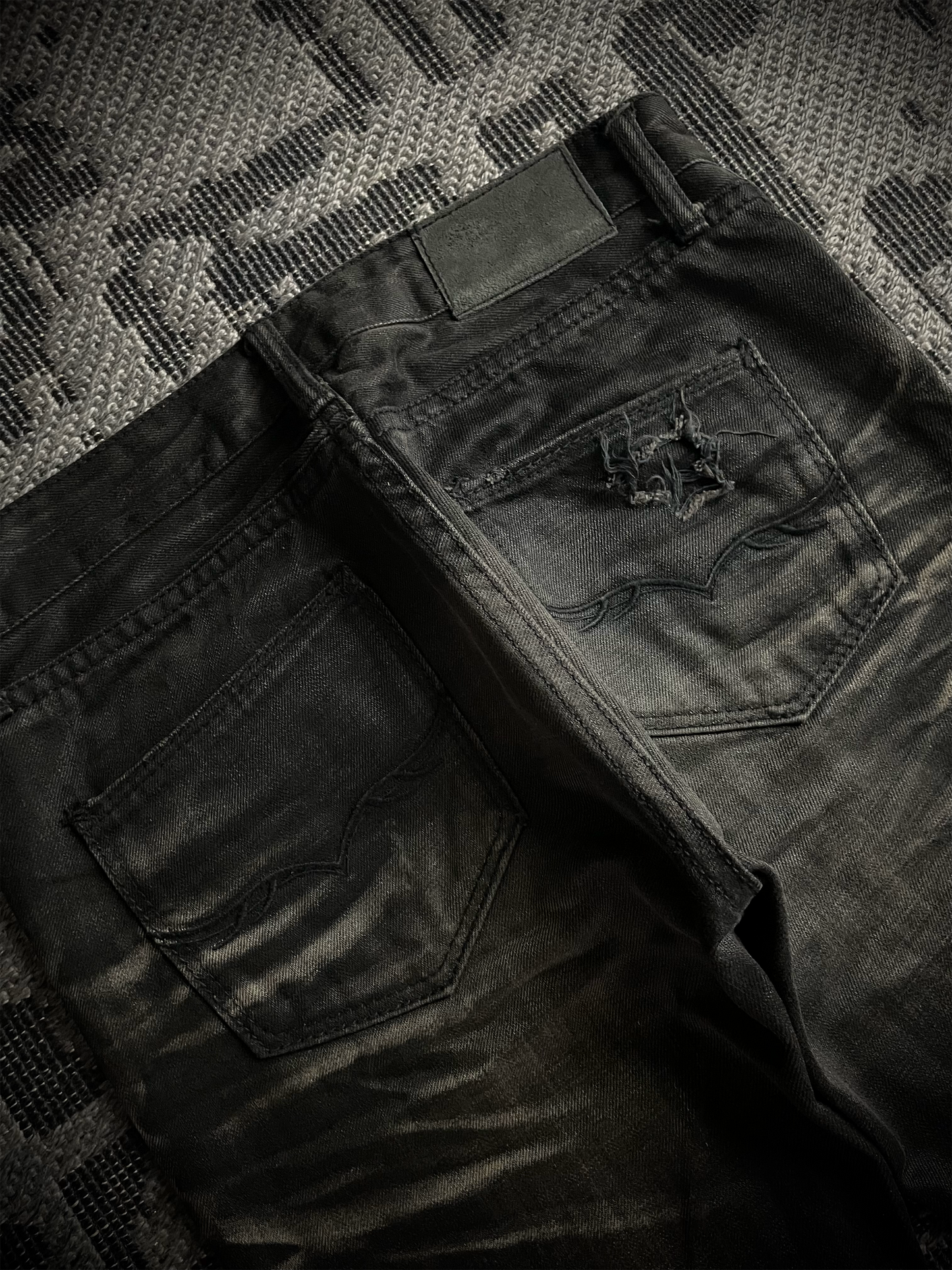 Fuga Claw Marks Distressed Flared Jeans