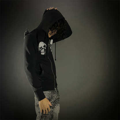 Glad news Double Skull 3D Wings Hoodie