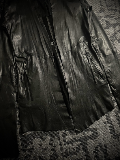 EKAM 00s Long Cardigan Leather Jacket