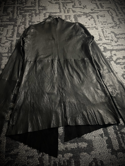 EKAM 00s Long Cardigan Leather Jacket