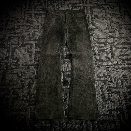 5351 Pour Les Hommes acid wash flared pants