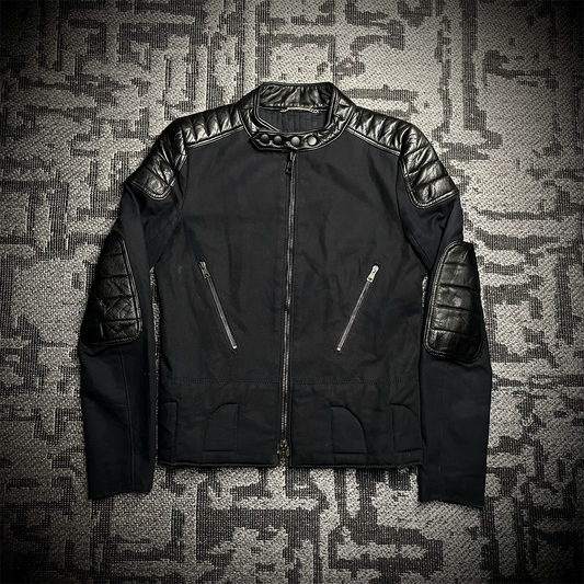 AKM Hybrid Calf Leather Biker Jacket